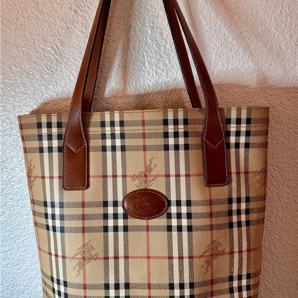 Burberry Plaid Large Tote